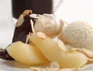 Cinnamon Meringues with Pears and Chocolate